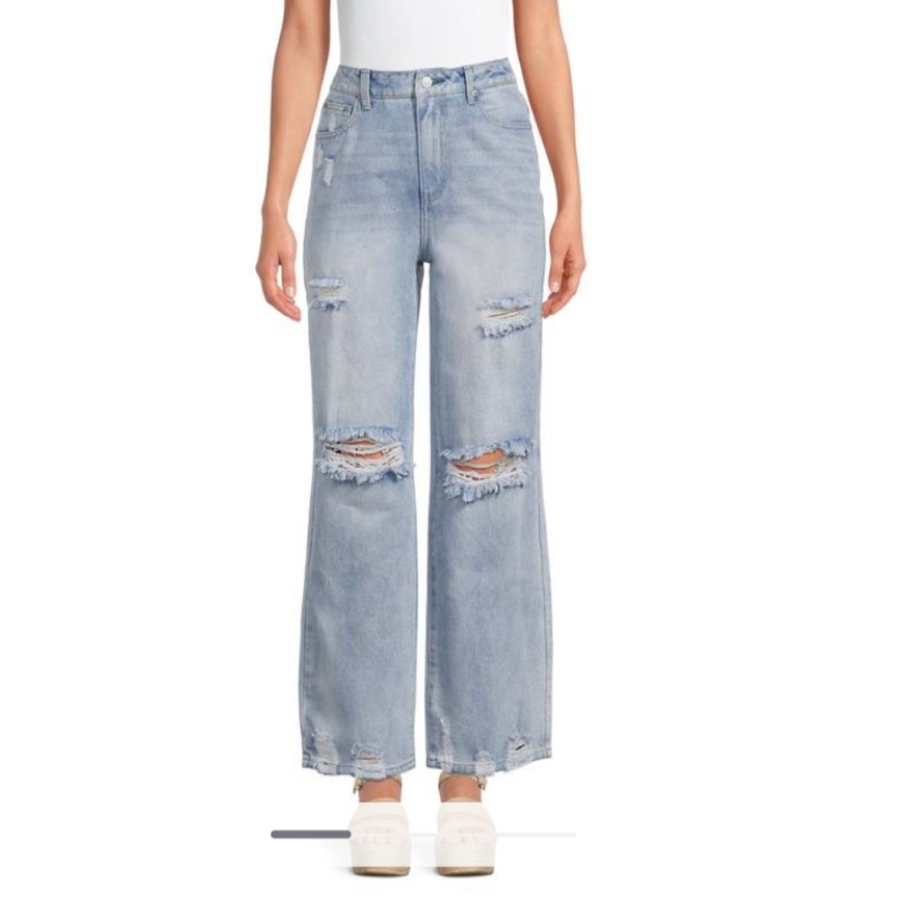 Vanilla Star 90s High Waisted Baggy Skater Jeans Women's Juniors Sz 5 Y2K Denim